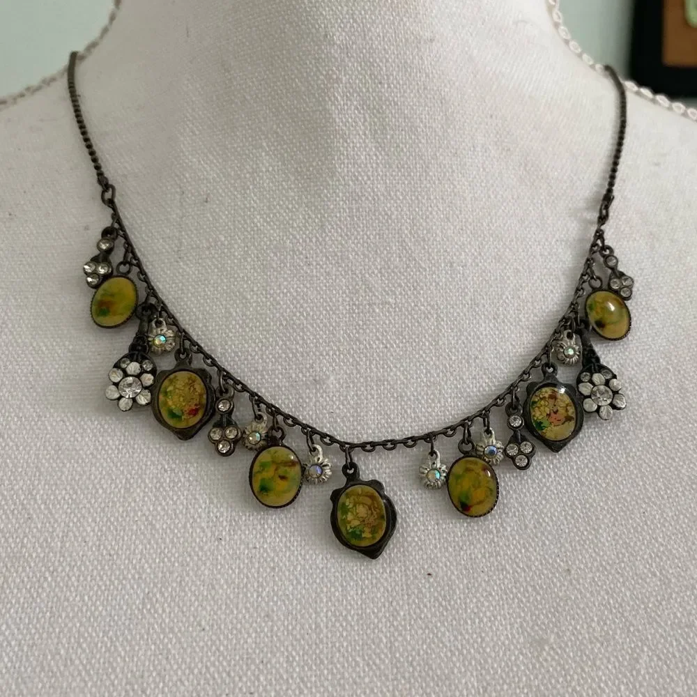 Y2K Floral Pendants Necklace
